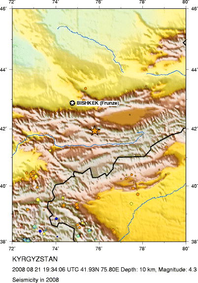 Seismicity in 2008