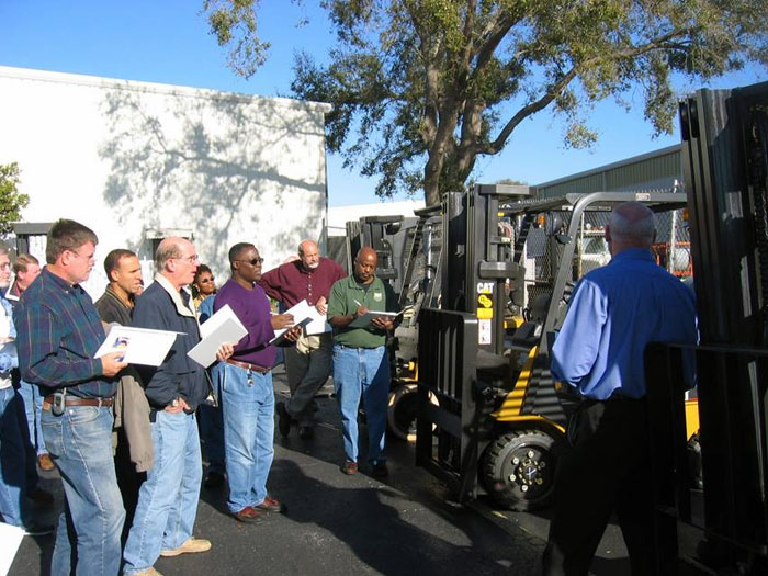 OSHA staff from Region IV were provided hands-on training as part of the Industrial Truck Best Practices Seminar presented by the OSHA and Industrial Truck Association Alliance on February 9, 2006