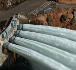 dam releasing water