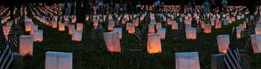 Luminaria in Fredericksburg National Cemetery