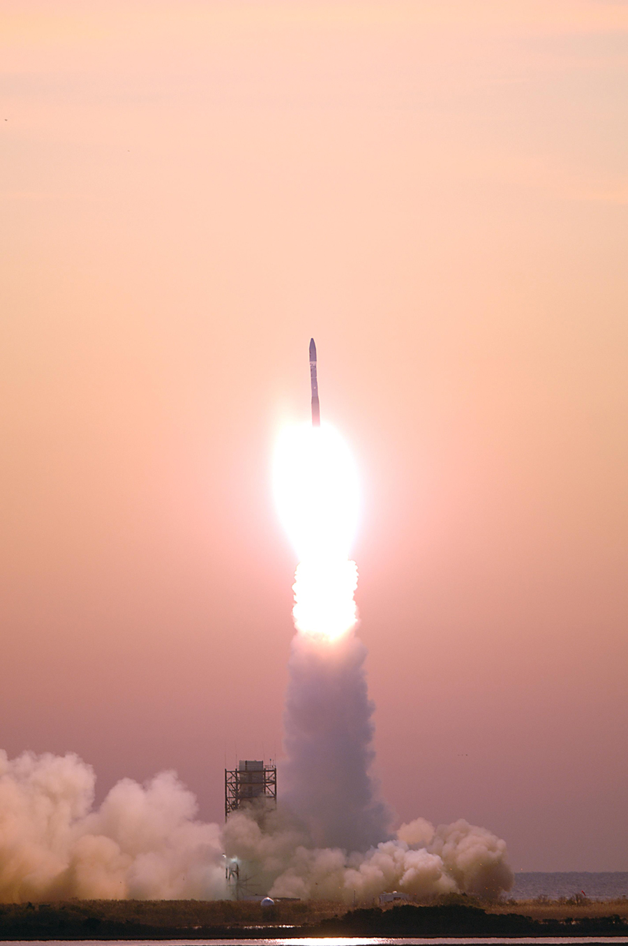 A Minotaur I launching from NASA Wallops on December 16, 2006.