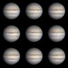 Nine Frames as Jupiter Turns