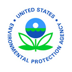 The blue and green on white circular logo of the Environmental Protection Agency.