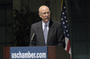 Senator Pat Roberts, speaking to members and participants of Space Enterprise Council, U.S. Chamber of Commerce