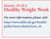 January 18-24 is Healthy Weight Week