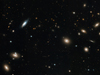 Hubble image of a galaxy cluster