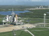 Atlantis and Endeavour on the launch pads