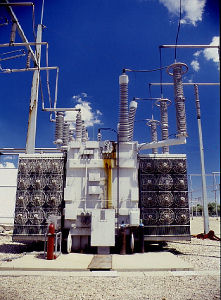 Figure 1. Power transformer, back view