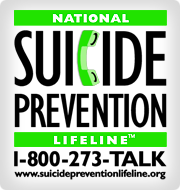 National Suicide Prevention Lifeline: 800-273-8255