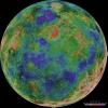 Hemispheric View of Venus Centered at the South Pole