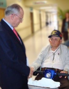 Secretary Peake with a veteran