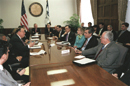 Secretary Gutierrez listens to Hispanic Alliance participants