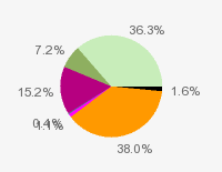 Pie chart: in table form below