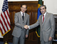Secretary Gutierrez greets Brazil Minister Luiz Fernando Furlan