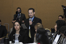 Secretary Carlos M. Gutierrez fields questions from the audience at the National Hispanic Leadership Summit