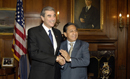 Secretary Gutierrez greets Peruvian President Alejandro Toledo