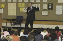 Secretary Gutierrez speaks to the kids of Annandale Terrace Elementary School, Annandale Virginia