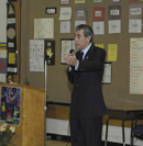 Secretary Gutierrez speaks to the kids of Annandale Terrace Elementary School, Annandale Virginia