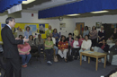 Secretary Gutierrez speaks to volunteers and staff of the Annandale Terrace Elementary School, Annandale, Virginia