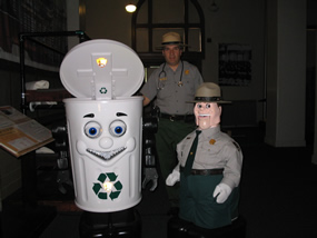 Curby the Recycling Can with Ranger Sam