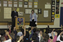 Secretary Gutierrez speaks to the kids of Annandale Terrace Elementary School, Annandale Virginia