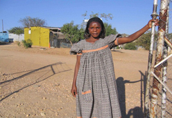 Celia visiting the New Start Center in Katutura.