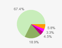 Pie chart: in table form below