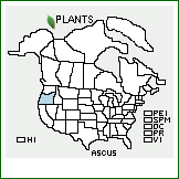 Distribution of Astragalus curvicarpus (A. Heller) J.F. Macbr. var. subglaber (Rydb.) Barneby. . 