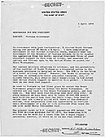 Memorandum from General Fred C. Weyand