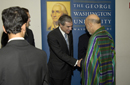 Secretary Gutierrez greets the President of Afghanistan Hamid Karzai