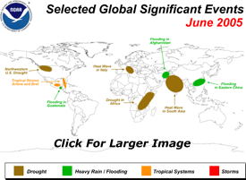 Selected Global Significant Events for June 2005