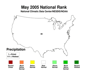 National Precipitation rank map