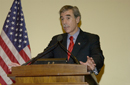 Secy. Gutierrez speaks during the European Union press conference