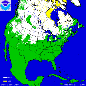 daily animation of U.S.snow cover from the month
