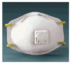 N-95 Respirator with exhalation valve.