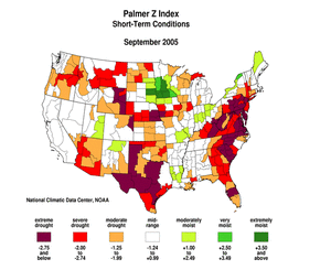 Map showing Palmer Z Index