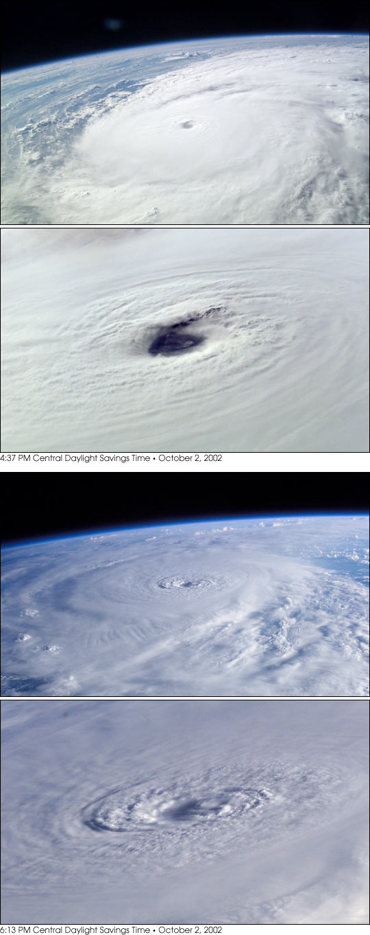 Astronaut Photos of Hurricane Lili