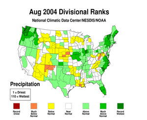 Divisional Precipitation Ranks