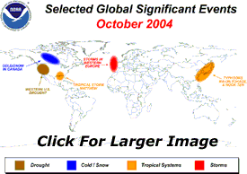 Selected Global Significant Events for October 2004