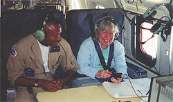 Picture of Robbie Hood and Mark Corlew in the NASA DC-8 aircraft