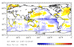 December Sea-Surface Temperature Anomalies