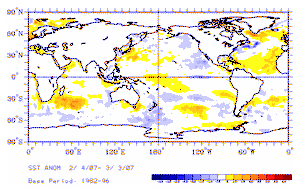 February Sea-Surface Temperature Anomalies