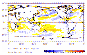 June Sea-Surface Temperature Anomalies
