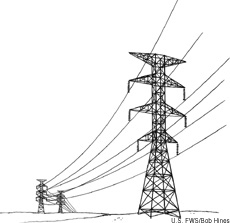 Ilustración de líneas eléctricas