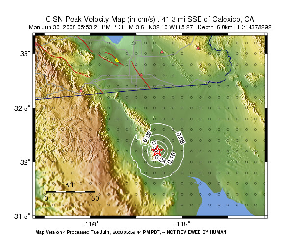 Peak Ground Velocity Image