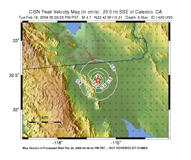 Peak Ground Velocity Image