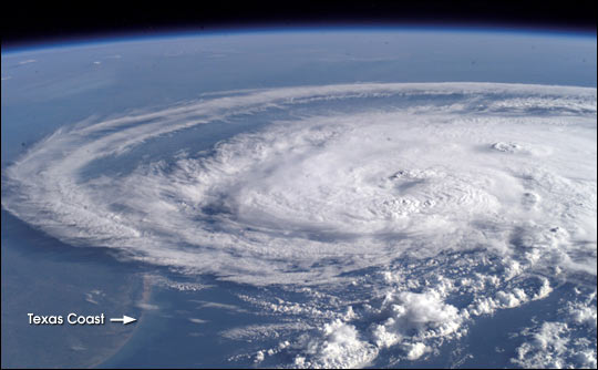 Hurricane Claudette Image. Caption explains image.