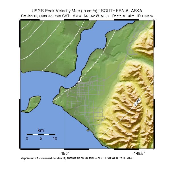 Peak Ground Velocity Image