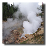 steaming fumarole