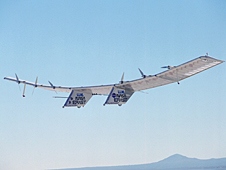 pathfinder in flight over mojave desert